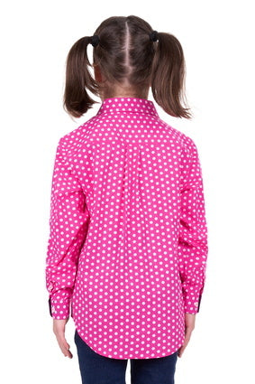 Hard Slog Shirt Girls Kelly Half Button