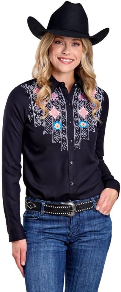 ROPER Western Shirt Womens L/S Floral Aztec