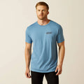 Ariat Mens Blazing Saddle SS Tshirt Coronet Blue