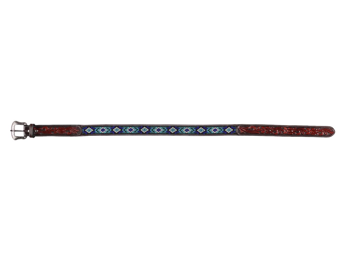 Fort Worth Beaded/Tooled Belt