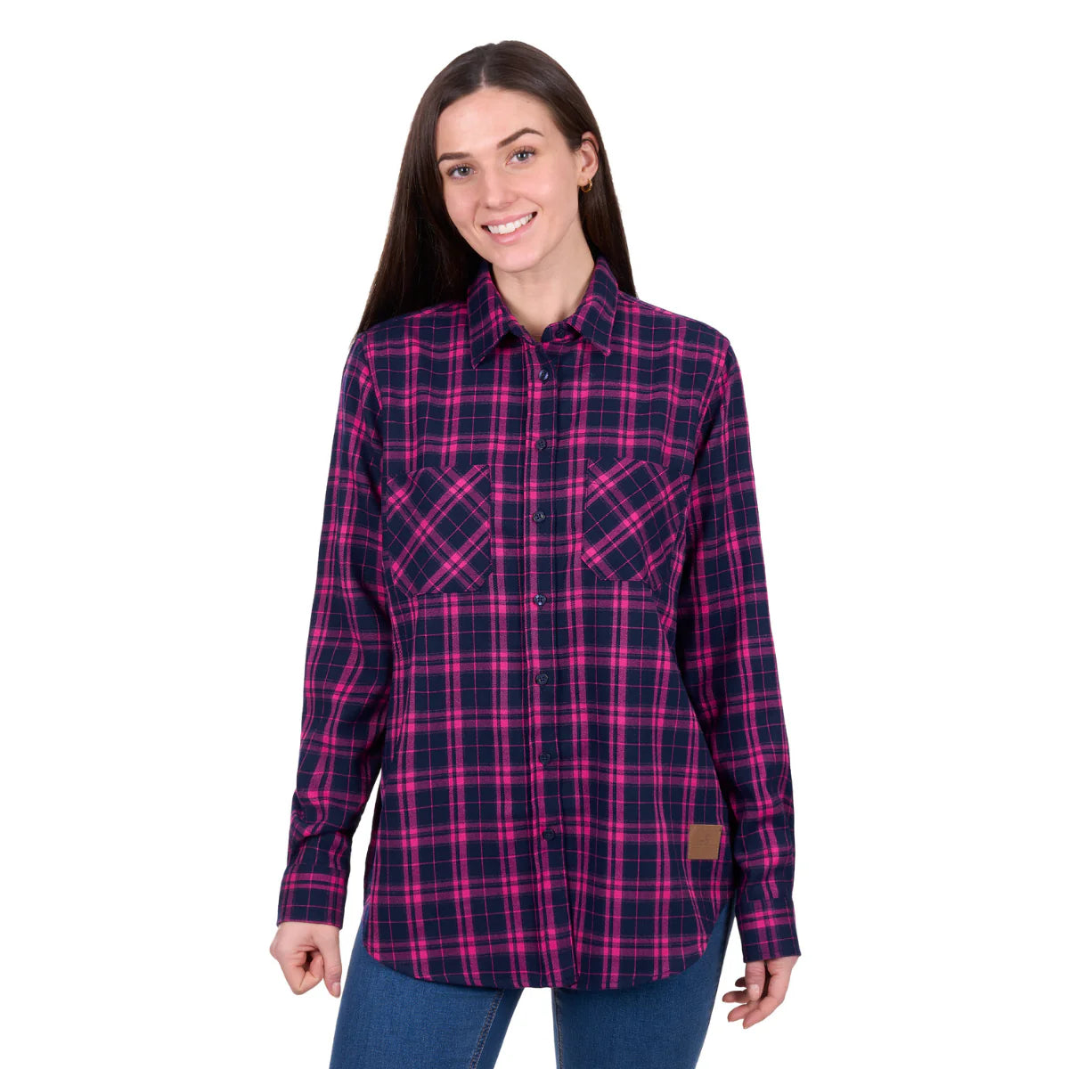 Dux-Bak Women's Sybel L/S Thermal Shirt Pink/Navy
