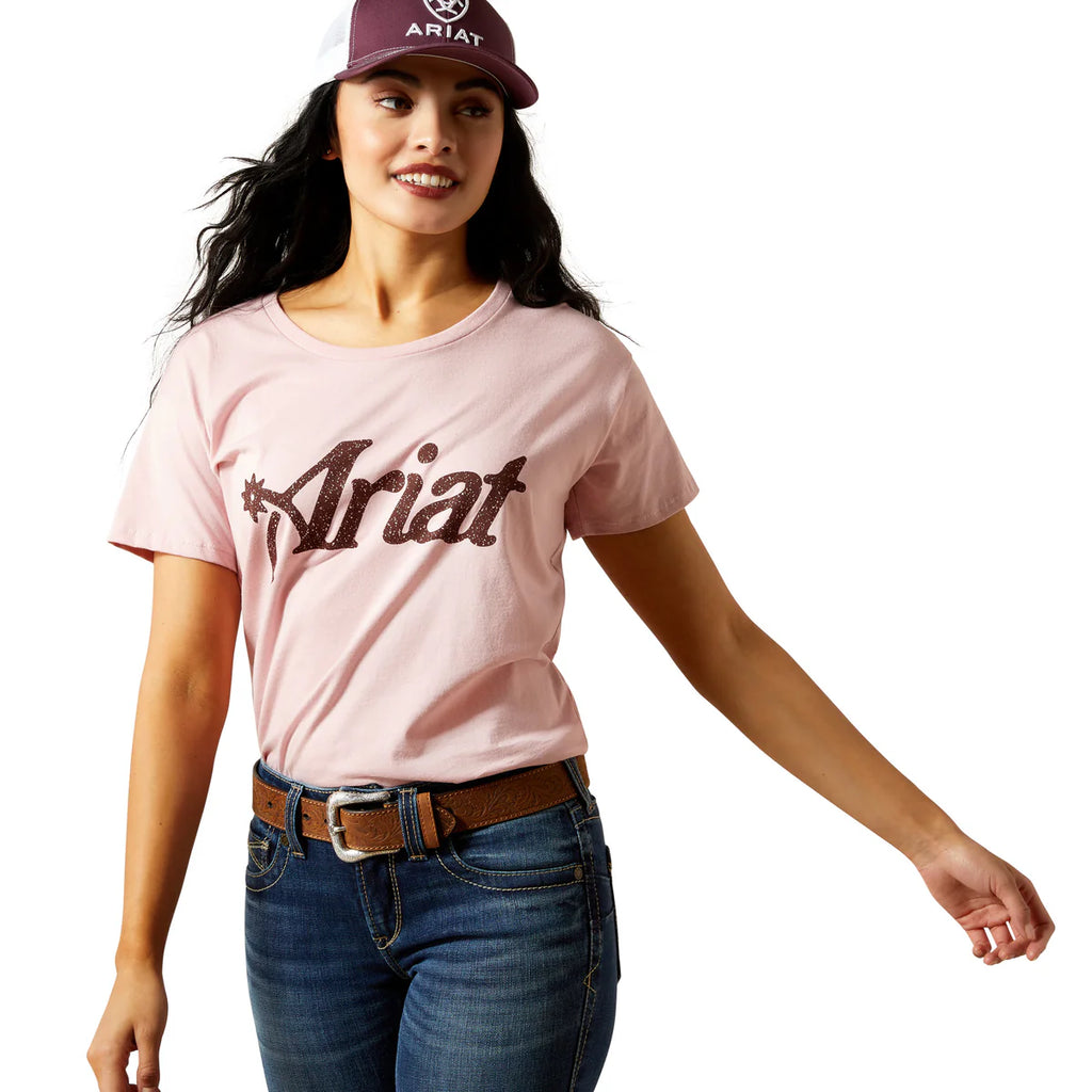 Ariat Spur Script T-Shirt Dusty Pink