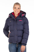 Hitchley & Harrow Navy & Hot Pink Puffer Jacket