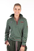 Hitchley & Harrow Hunter Green & Pink Stripe Rugby