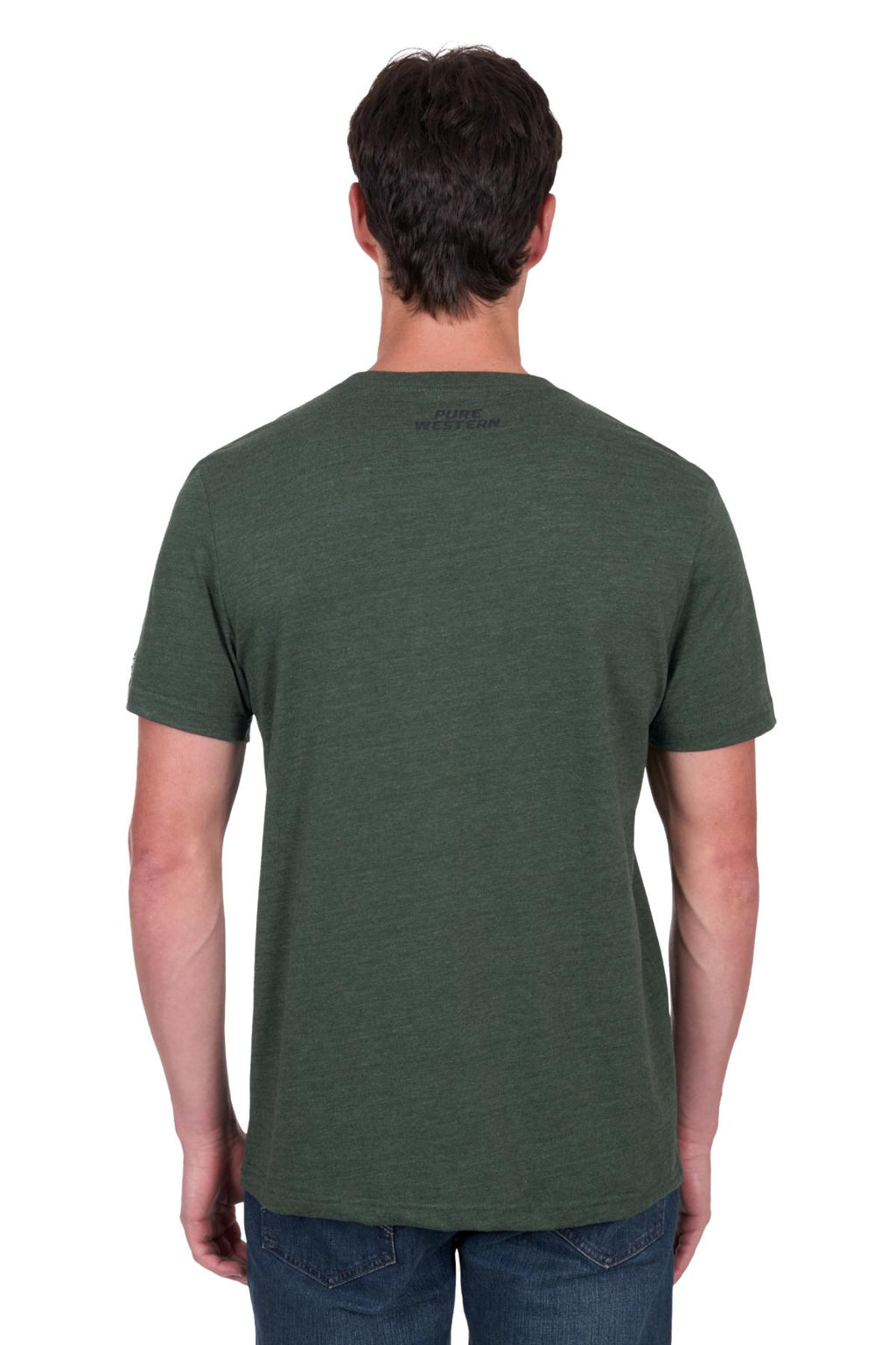 Pure Western Mens Todd Short Sleeve Tee- Green Marble