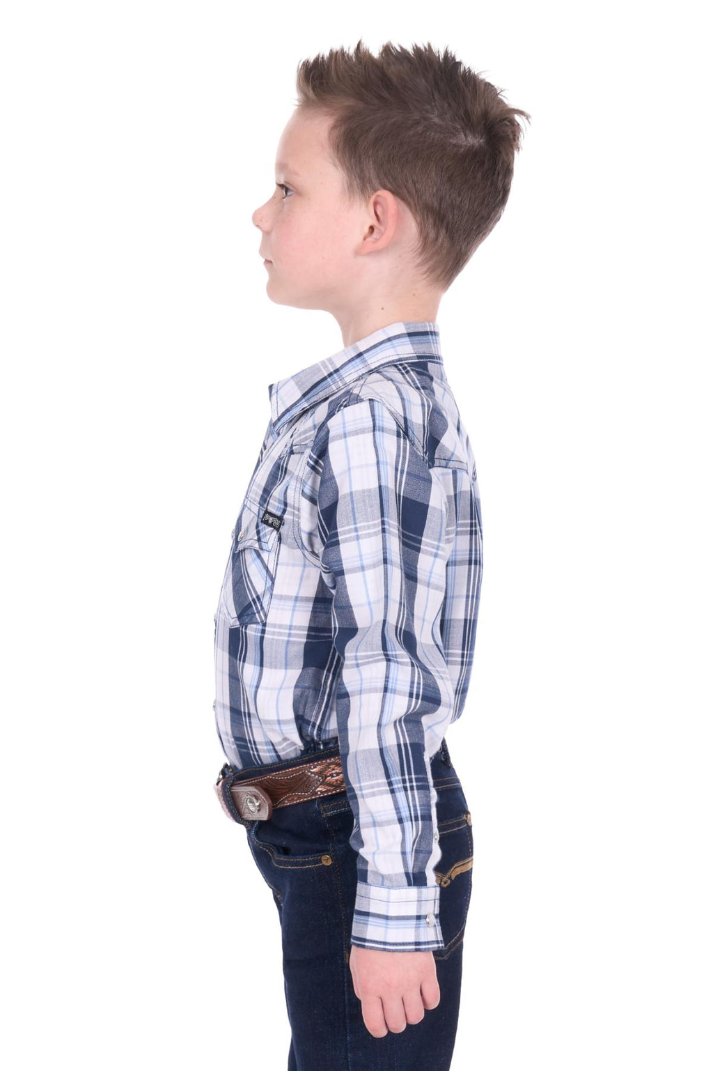 Wrangler Boy’s Billy Check Western Long Sleeve Shirt