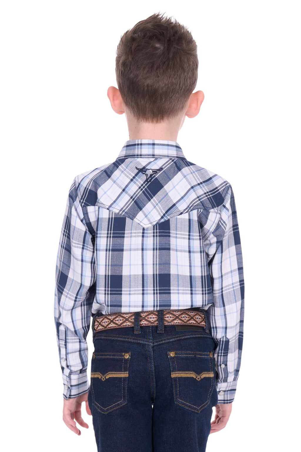 Wrangler Boy’s Billy Check Western Long Sleeve Shirt