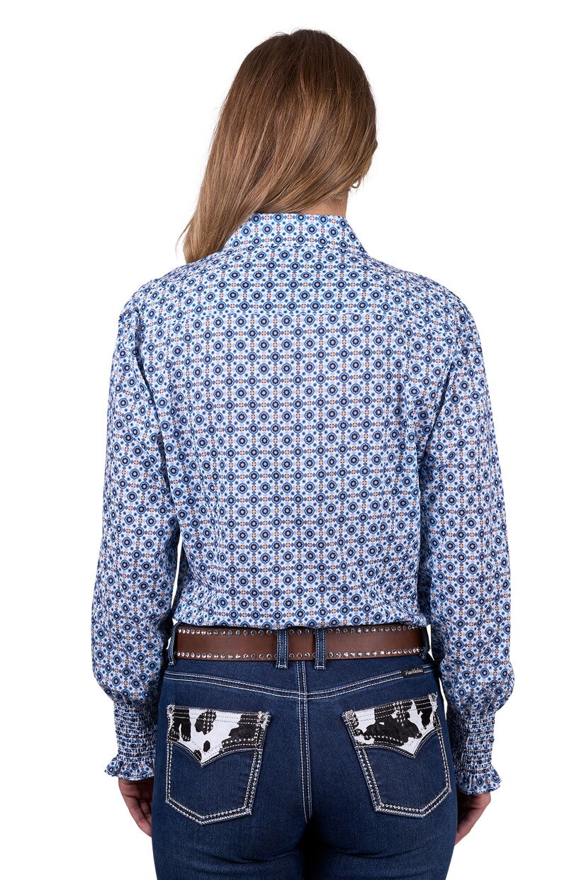 Pure Western Women's Norma L/S Shirt Blue