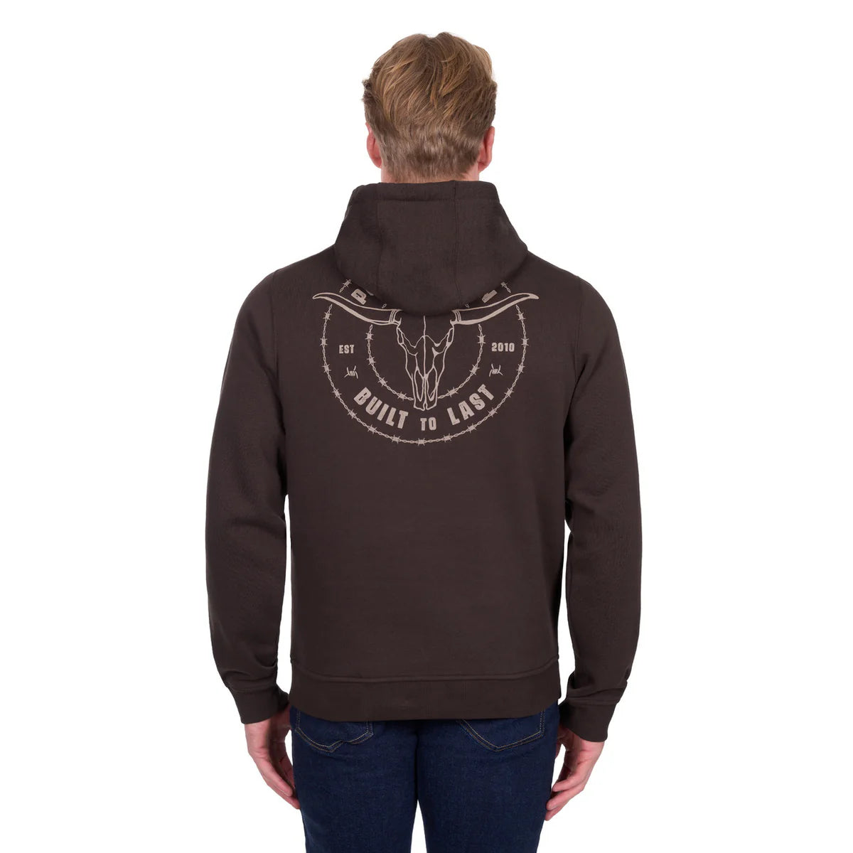 Pure Western Men's Walker Hoodie Chocolate