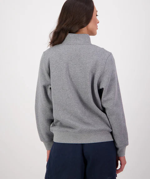 Swanndri Women's Hazelwood Quarter Zip Jumper Mid Grey Marle
