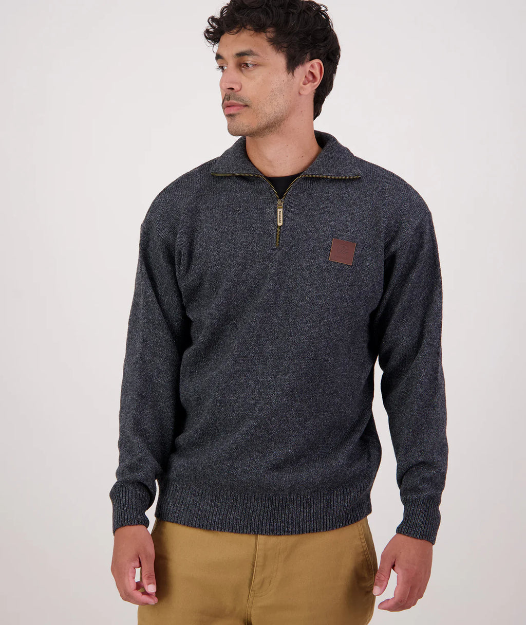 Swanndri Men's Mariner Wool Zip Neck Sweater