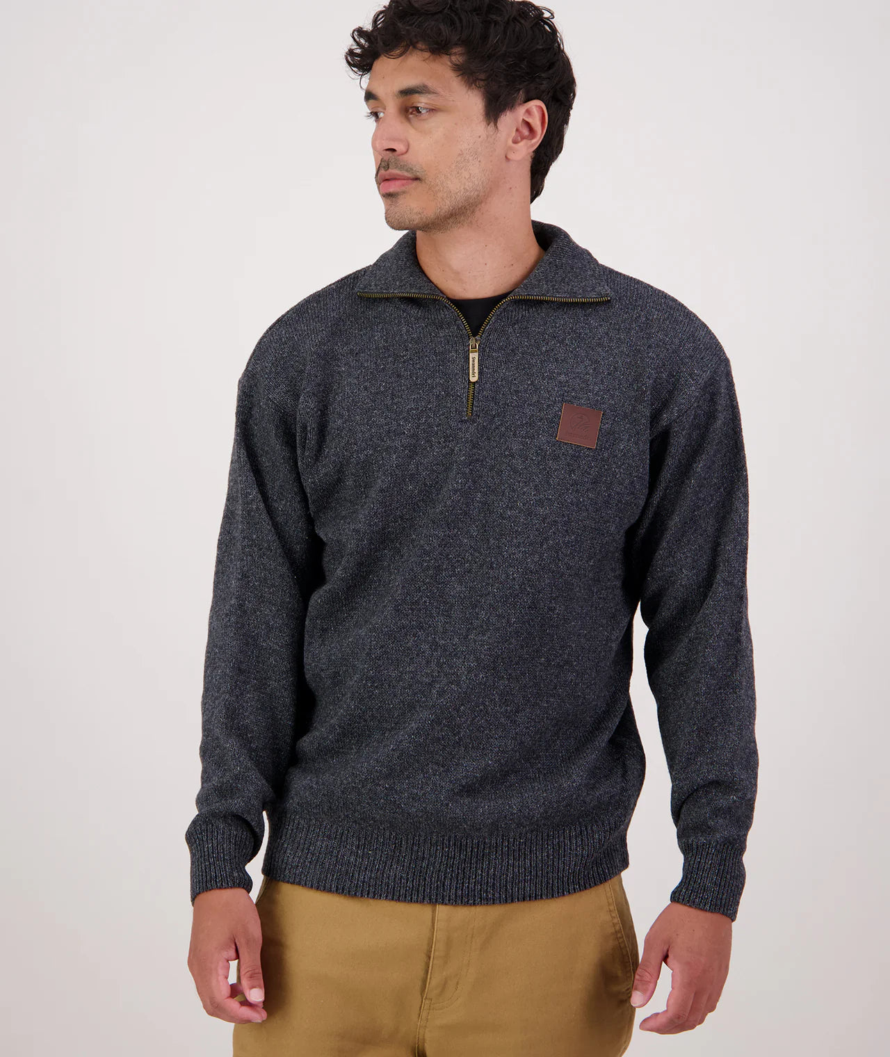 Swanndri Men's Mariner Wool Zip Neck Sweater