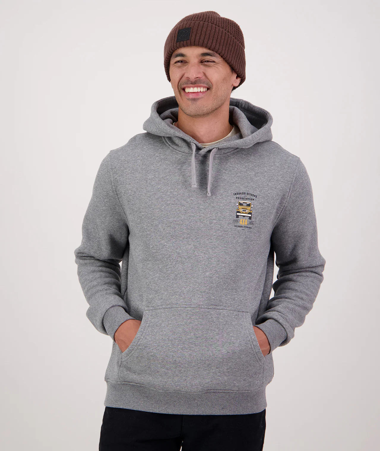 Swanndri Men's 4X4 Association Hoodie- Grey Marle