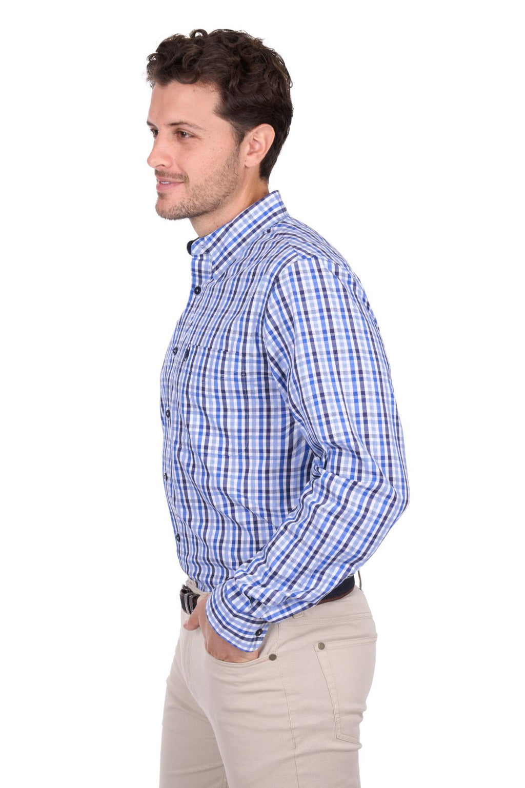 Thomas Cook- Men’s Andrew Check 1-Pocket Long Sleeve Shirt