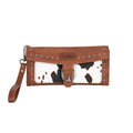 Wrangler Cow Print Wallet Dark Tan