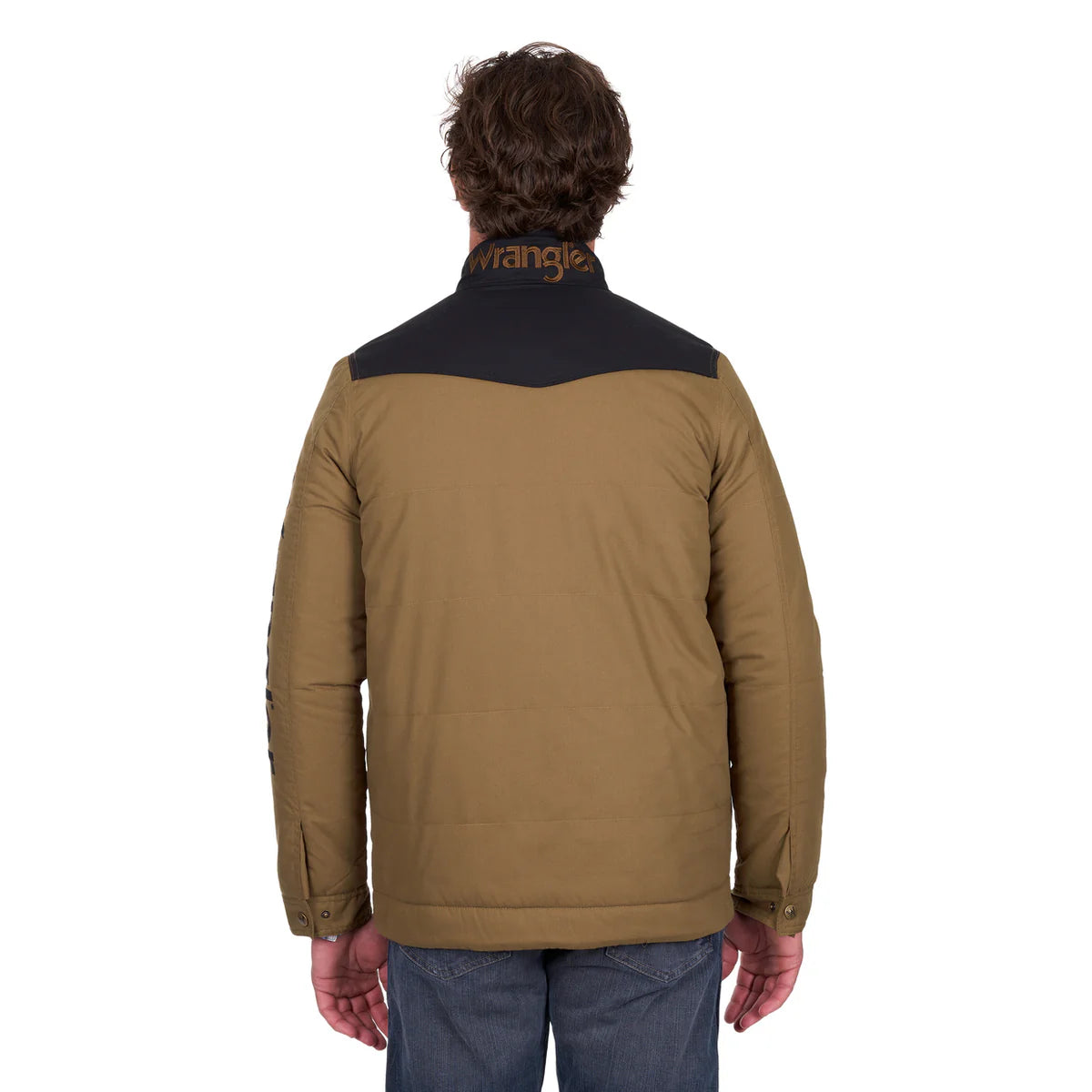 Wrangler Mens Ruben Jacket Dark Tan/Black