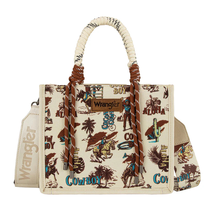 Wrangler Rodeo Print Crossbody Bag Natural