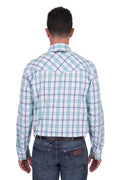 Wrangler- MEN’S JACOB CHECK LOGO WESTERN LONG SLEEVE SHIRT