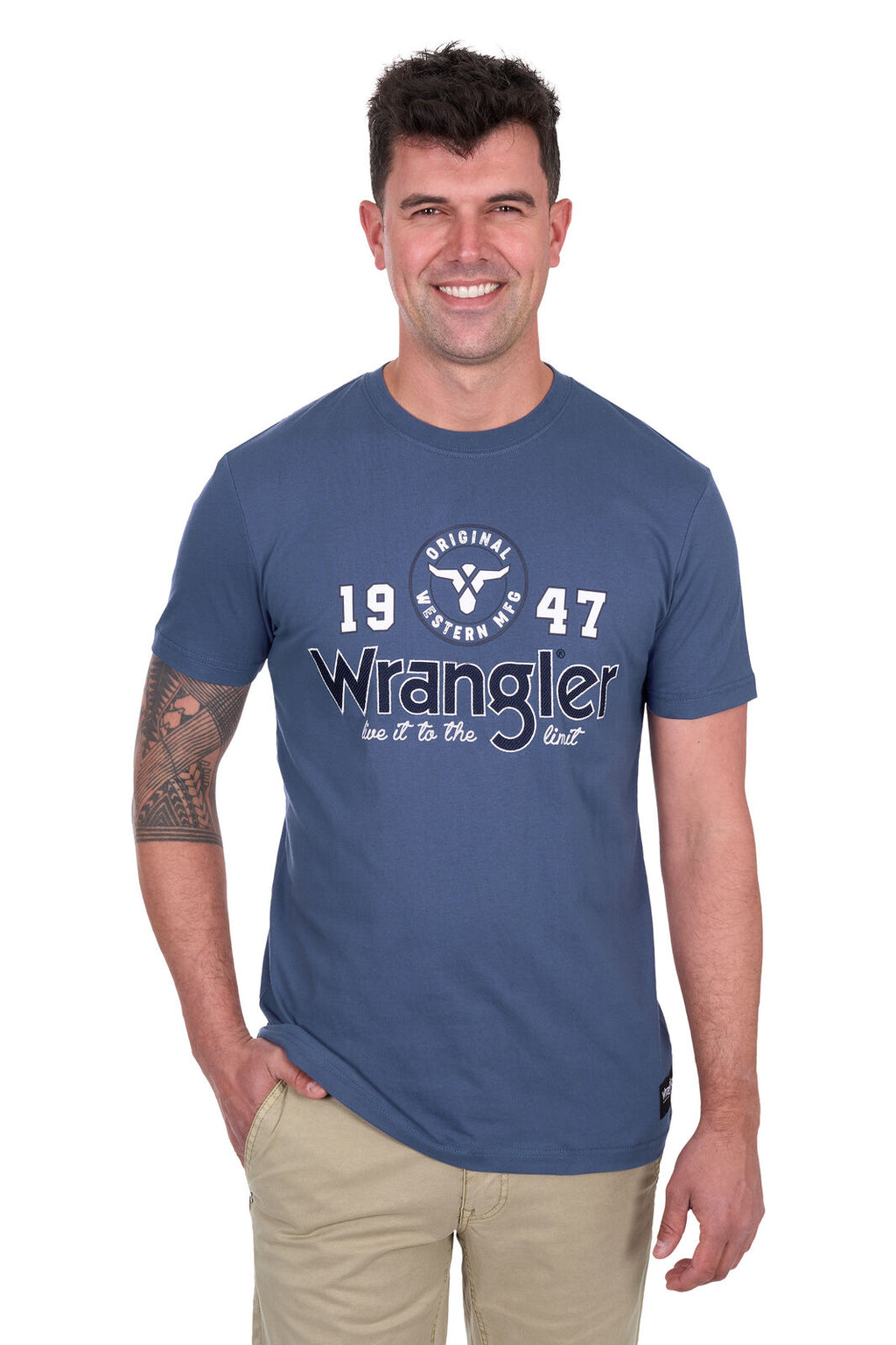 Wrangler Mens Michael Tee- Denim