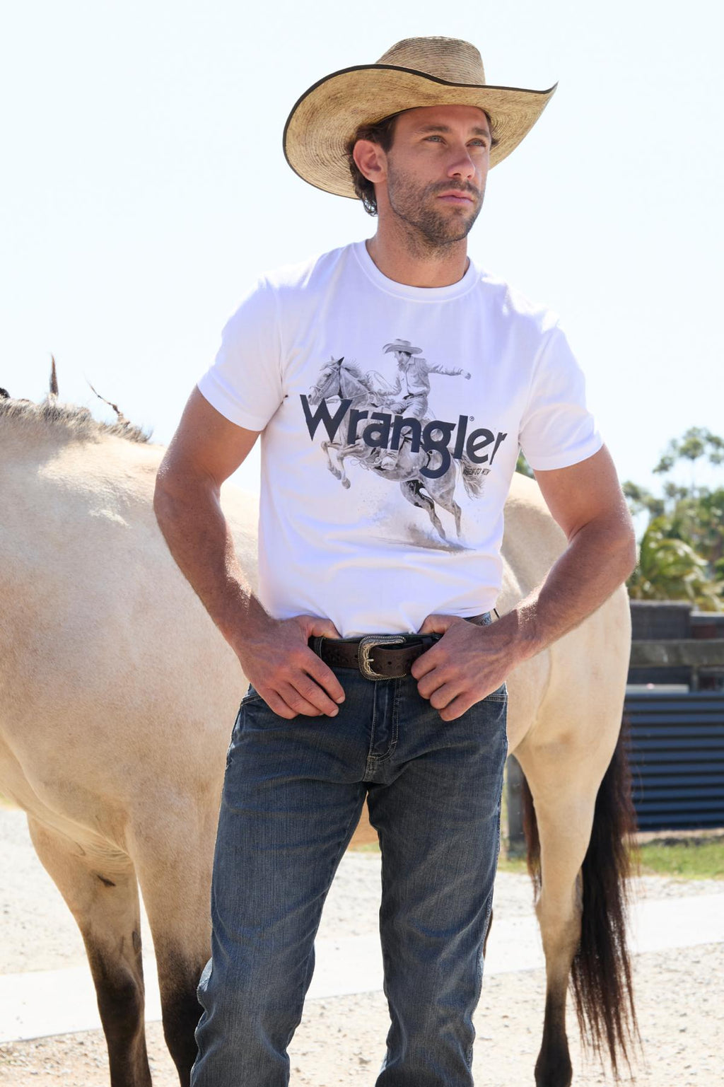 Wrangler Men's Lance Short Sleeve Tee- White