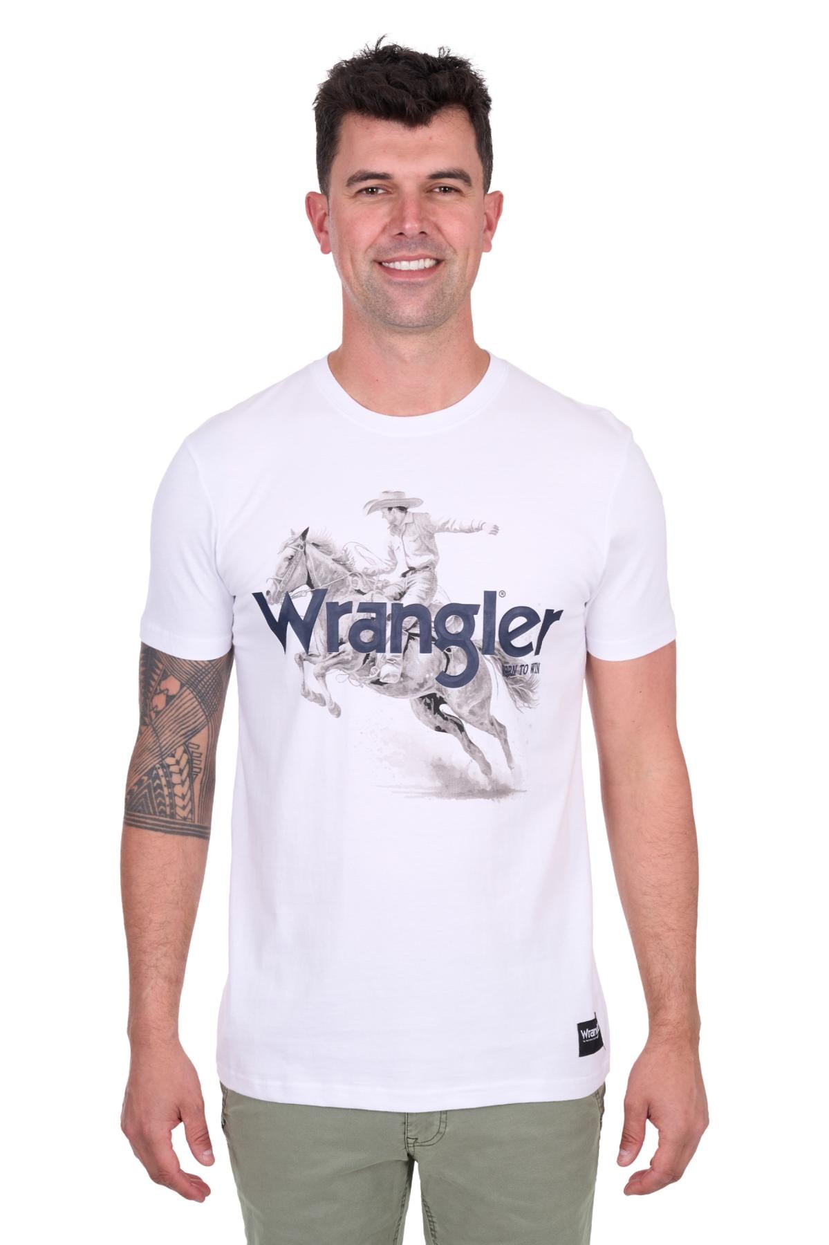 Wrangler Men's Lance Short Sleeve Tee- White