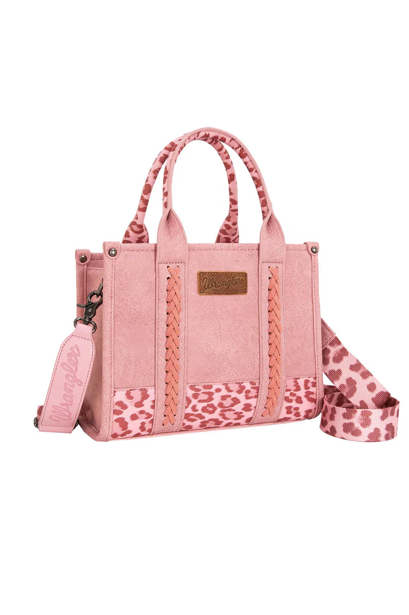 Wrangler Leopard Print Crossbody Bag Pink