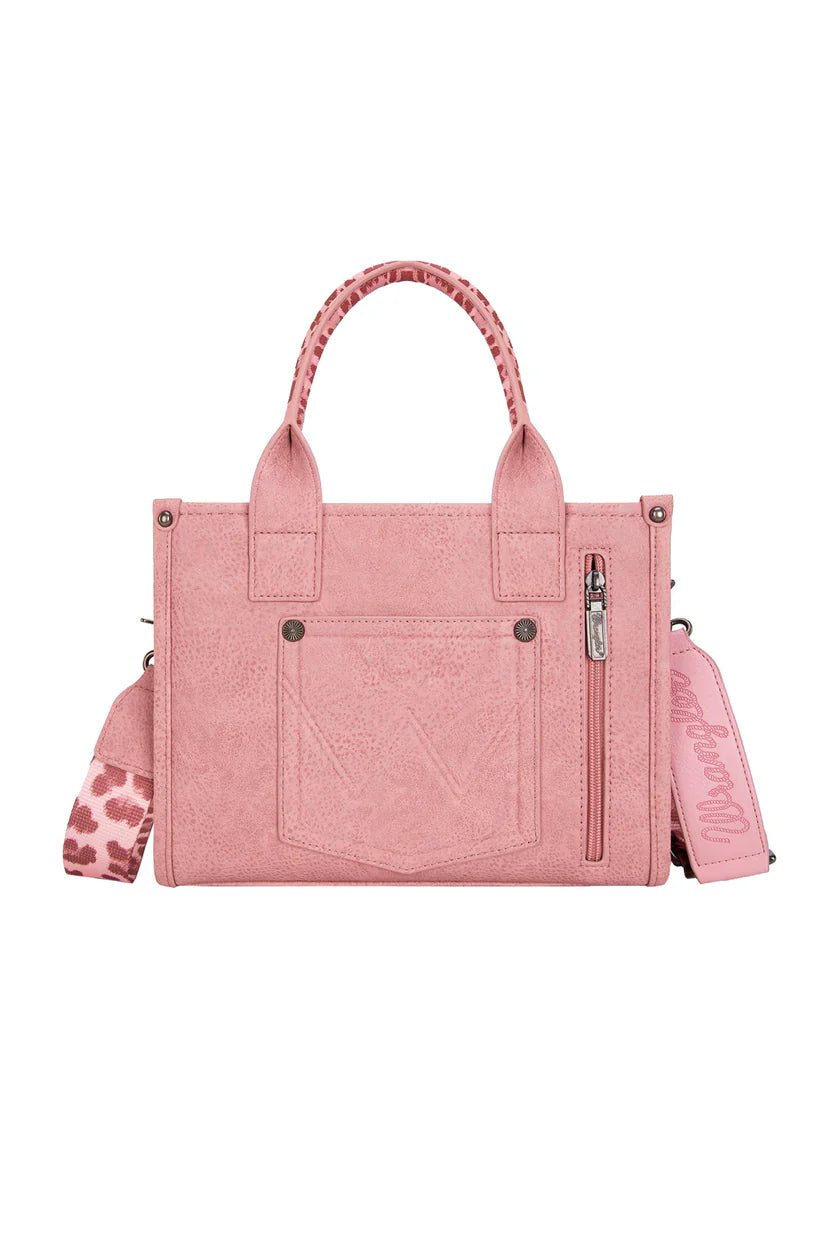Wrangler Leopard Print Crossbody Bag Pink