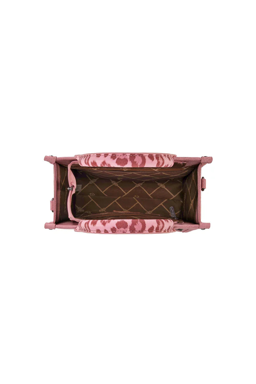 Wrangler Leopard Print Crossbody Bag Pink
