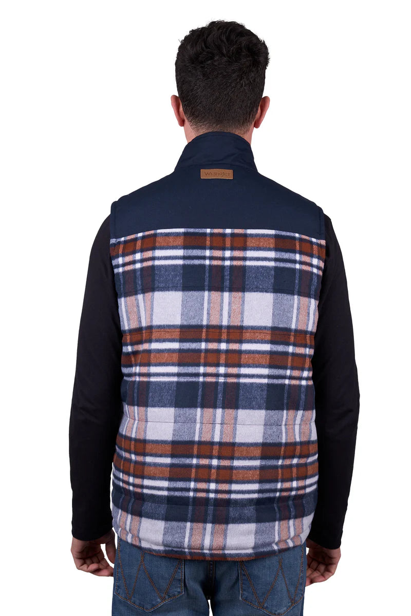Wrangler Men’s Koda Reversible Vest - Tan/Navy