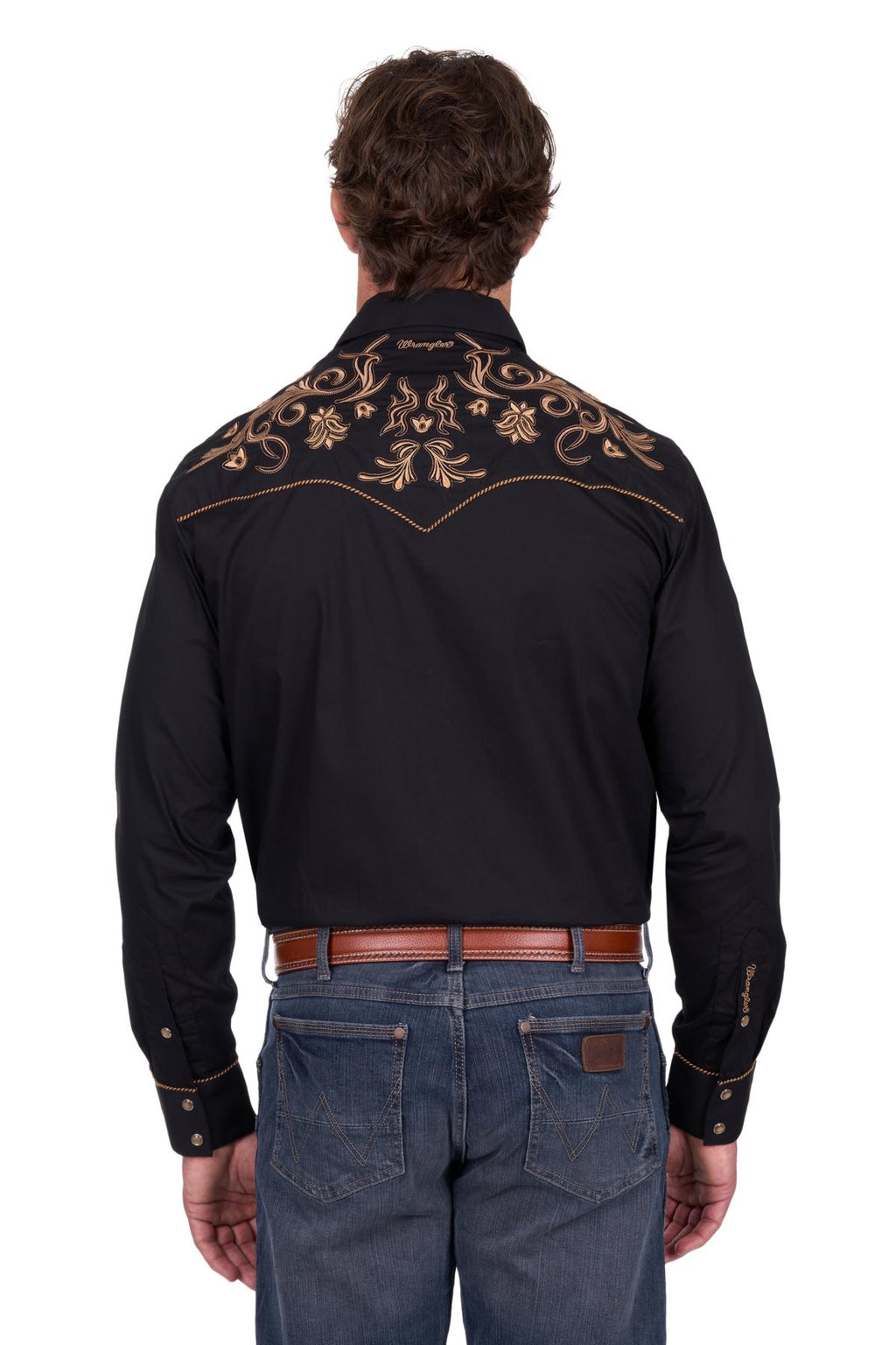 Wrangler Men’s Luke Embroidered Long Sleeve Shirt