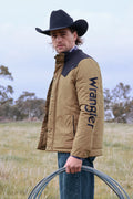 Wrangler Mens Ruben Jacket Dark Tan/Black