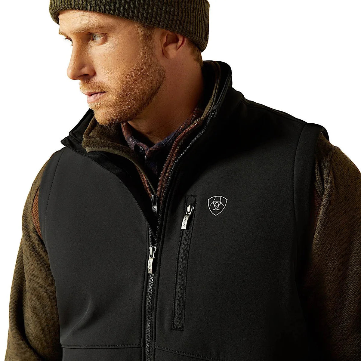 Ariat Men's Logo Softshell Vest - Black