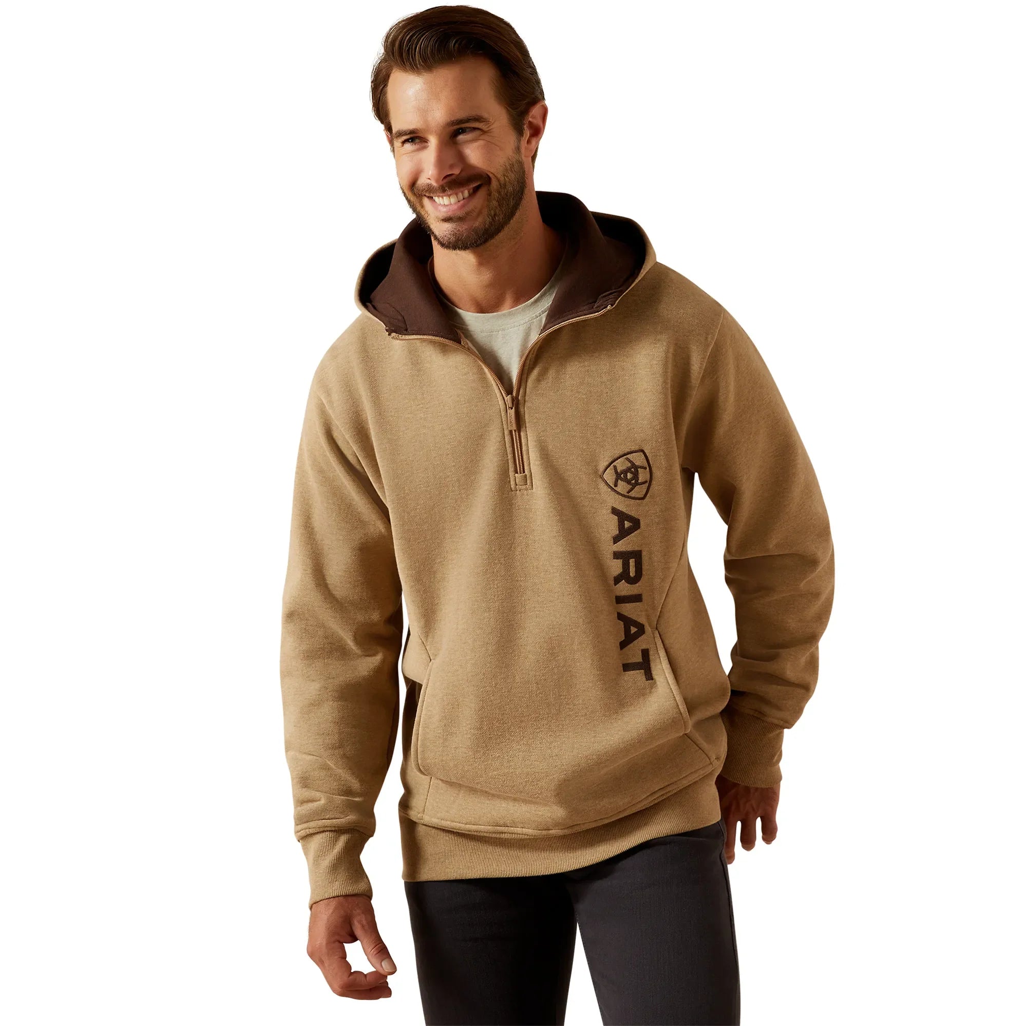 Ariat Mens Rabere 2.0 Hoodie Tigers Eye Heather