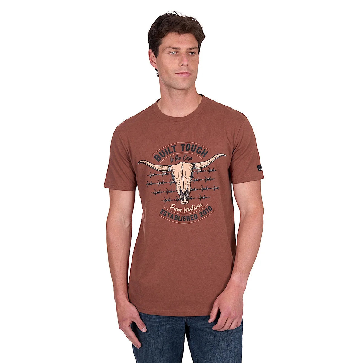 Pure Western Men's Frank Tee - Rust