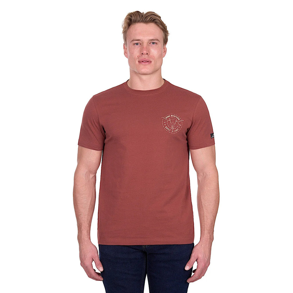 Pure Western Men's Walker T-Shirt - Rust