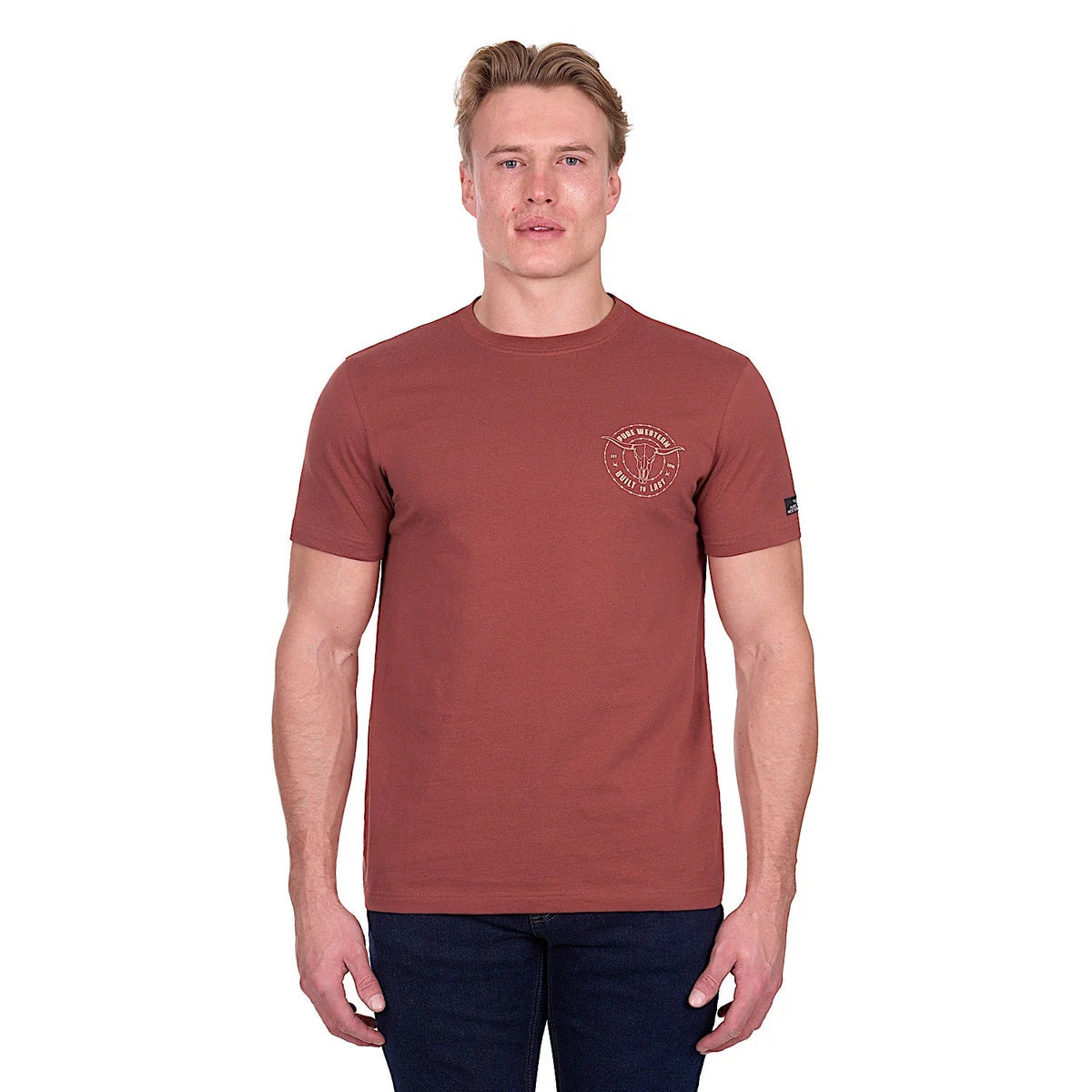 Pure Western Men's Walker T-Shirt - Rust