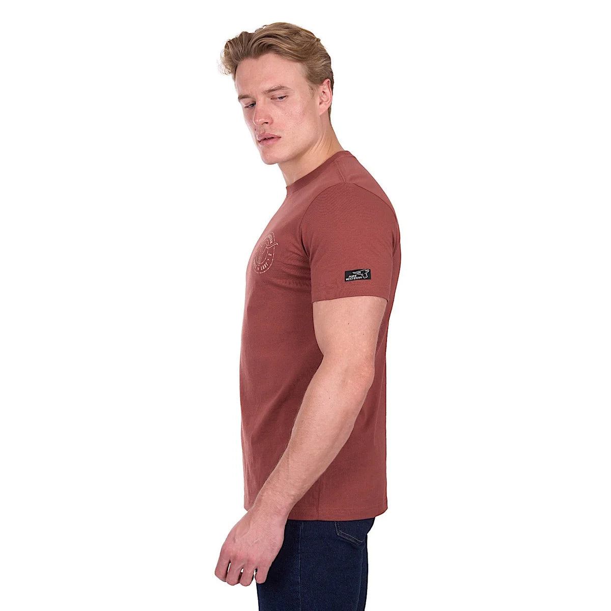Pure Western Men's Walker T-Shirt - Rust
