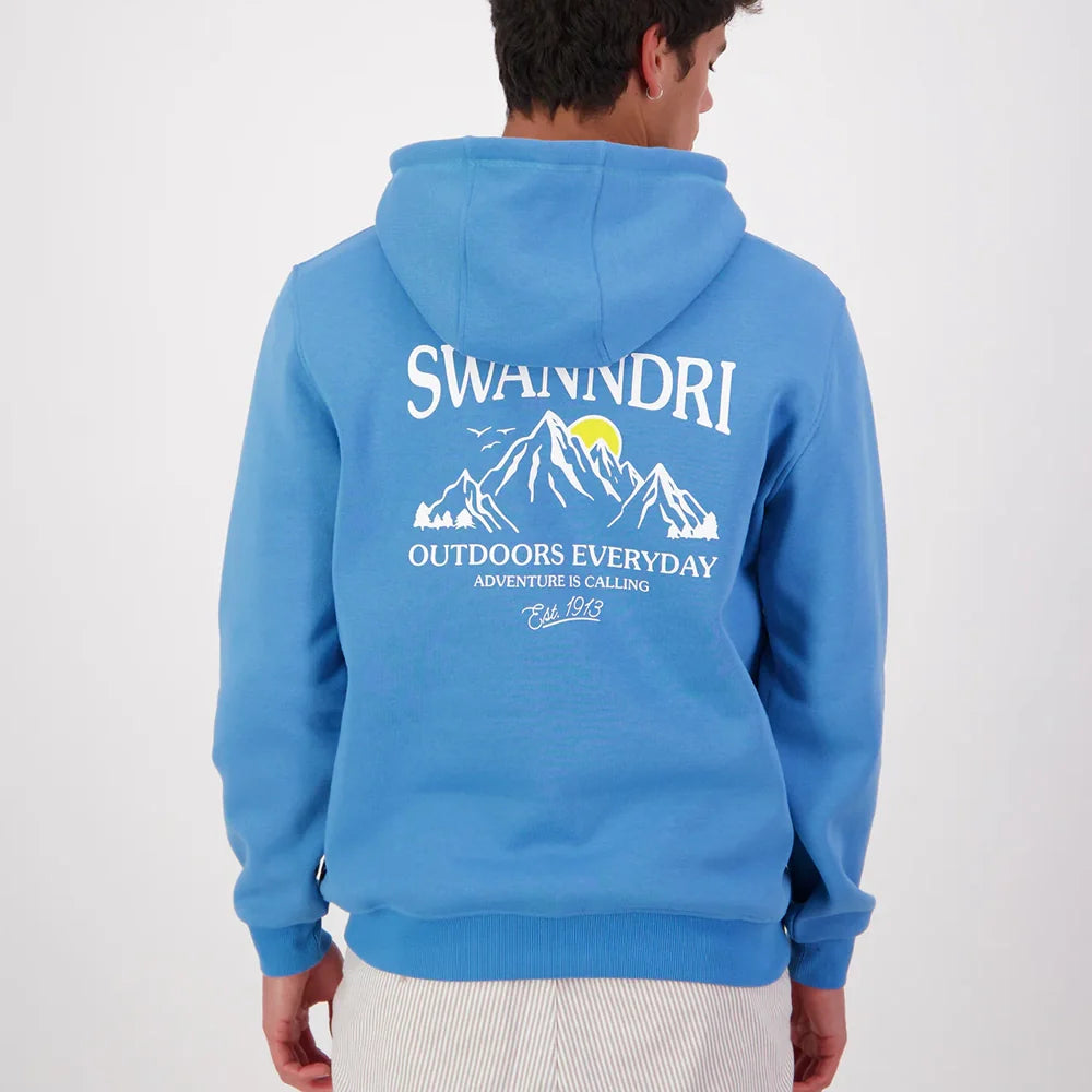Swanndri Mens Calling Hoodie- Maui Blue
