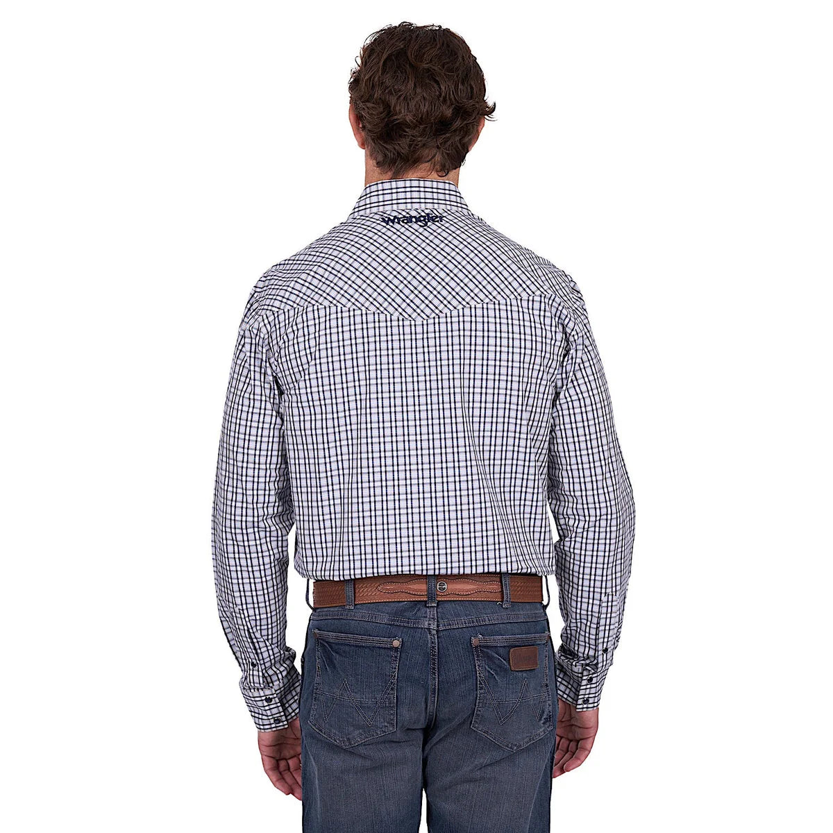 Wrangler Men's Carl Shirt - Navy/Tan