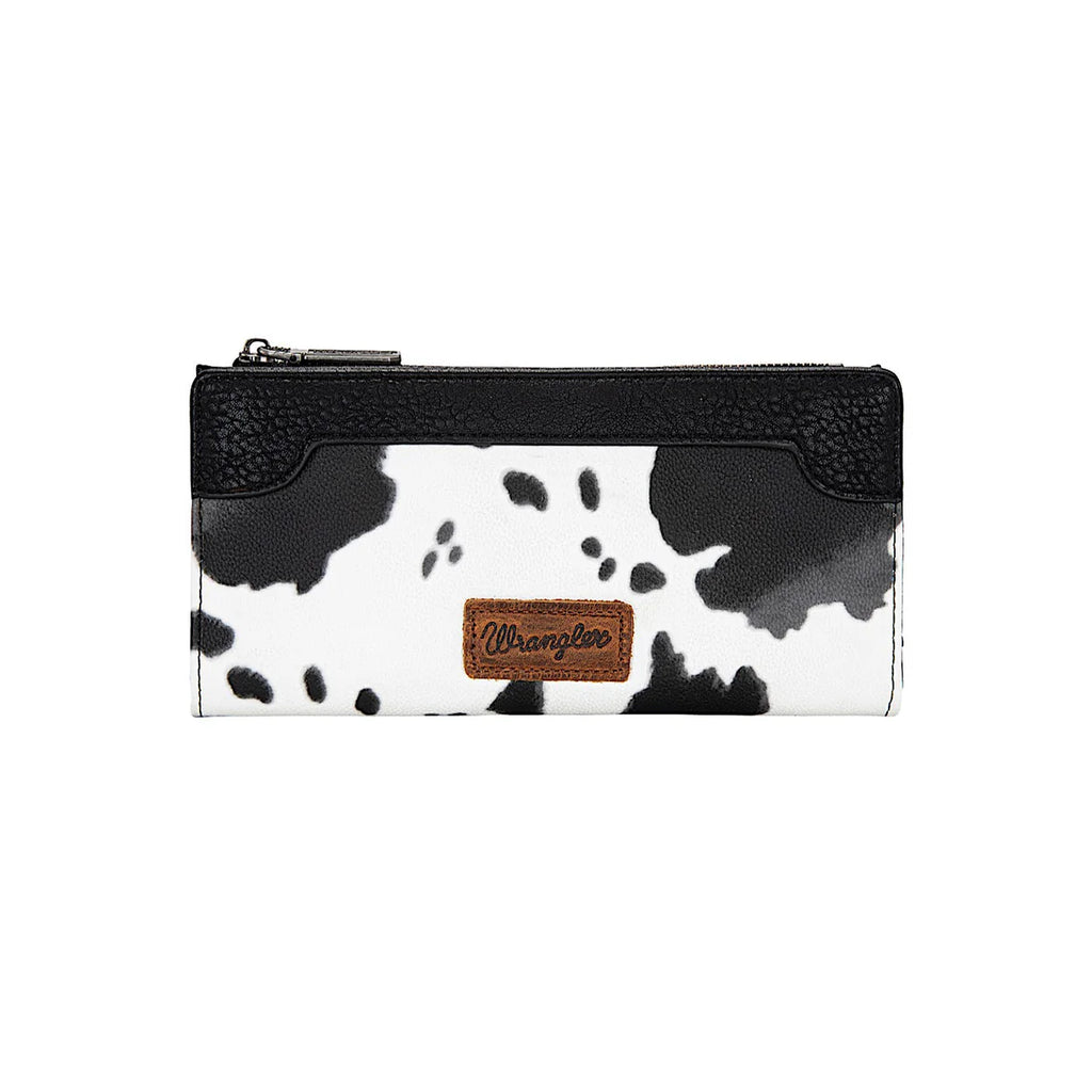 Wrangler Women's Cow Print Slim Wallet
