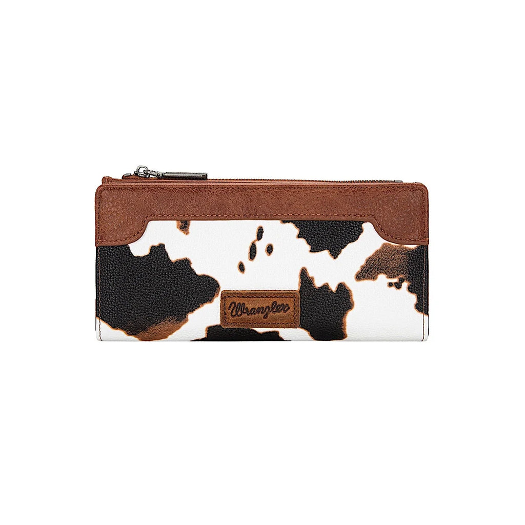 Wrangler Women's Cow Print Slim Wallet