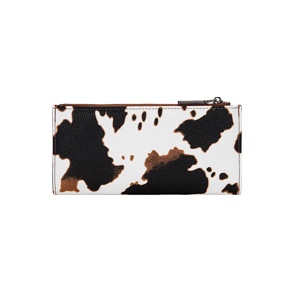 Wrangler Women's Cow Print Slim Wallet