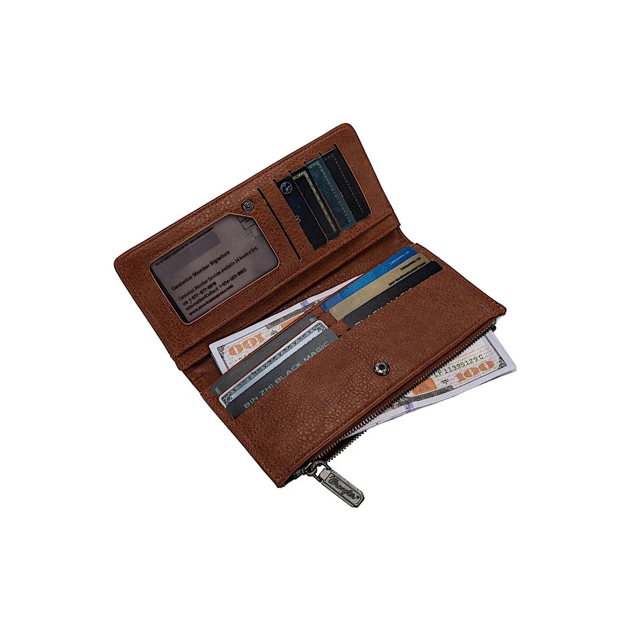Wrangler Women's Cow Print Slim Wallet
